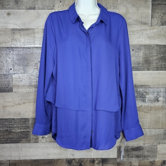 Apt. 9 Blue Long Sleeve Button Down Shirt | M - Picture 1 of 7
